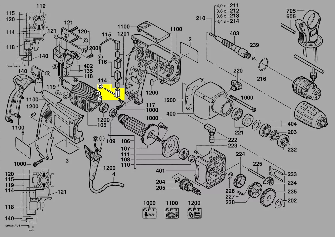 câble charbon réf. 4931271665 AEG